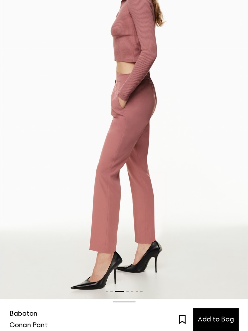 Babaton Cropped Ankle Pants in Dusty Gray - Picture 5 of 6